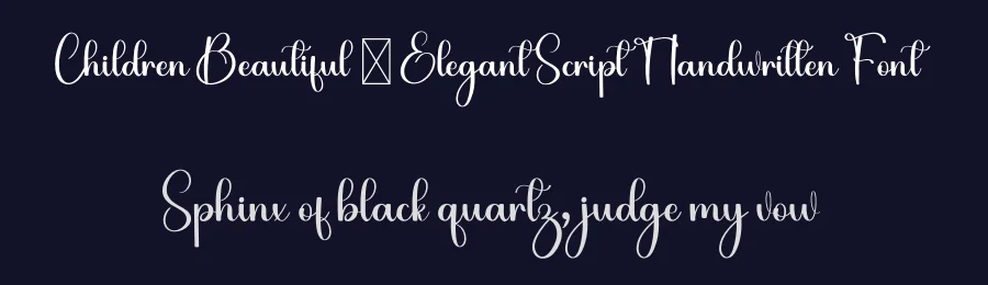 Children Beautiful – Elegant Script Handwritten Font by freshtypeink — Script Handwritten Font — thumbnail 2
