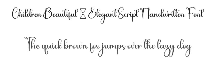 Children Beautiful – Elegant Script Handwritten Font by freshtypeink — Script Handwritten Font