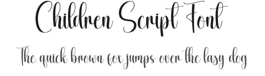 Children Script Font by creativeletter — Script Handwritten Font