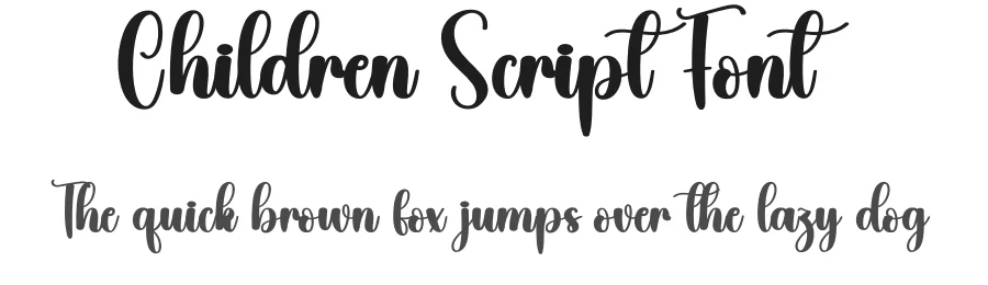 Children Script Font by creativeletter — Script Handwritten Font