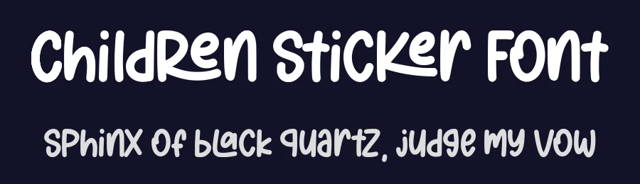 Children Sticker Font by Siapgraph — Display Font — thumbnail 2