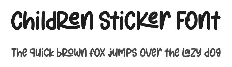 Children Sticker Font by Siapgraph — Display Font