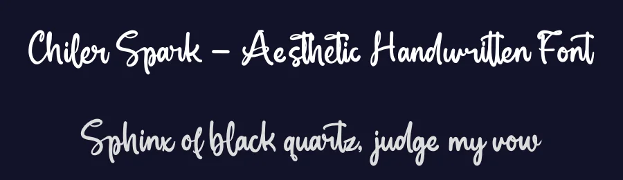 Chiler Spark – Aesthetic Handwritten Font by letterenastudios — Script Handwritten Font — thumbnail 2