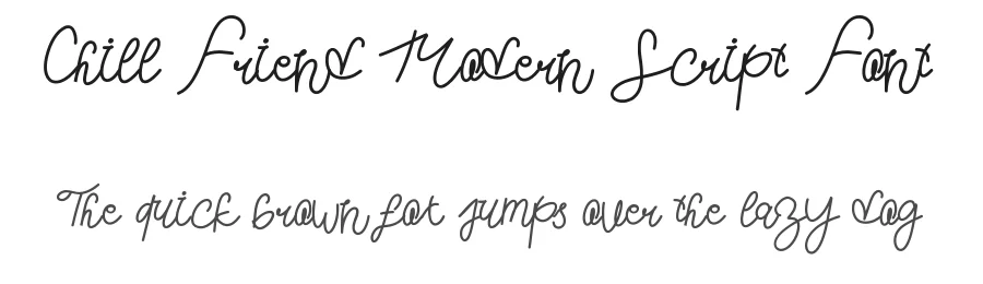 Chill Friend Modern Script Font by edricstudio — Script Handwritten Font