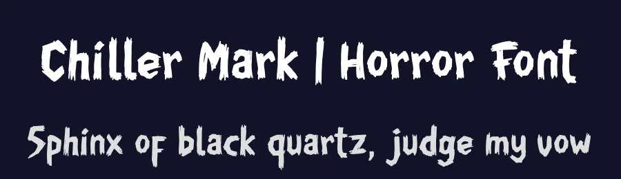 Chiller Mark | Horror Font by Denustudios — Script Handwritten Font — thumbnail 2