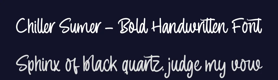 Chiller Sumer – Bold Handwritten Font by letterenastudios — Script Handwritten Font — thumbnail 2