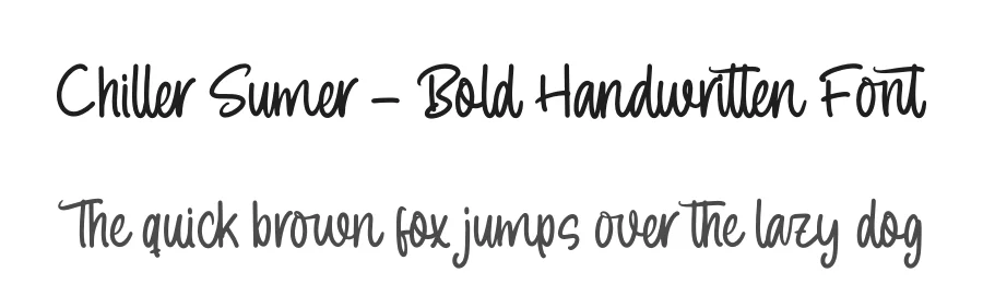 Chiller Sumer – Bold Handwritten Font by letterenastudios — Script Handwritten Font