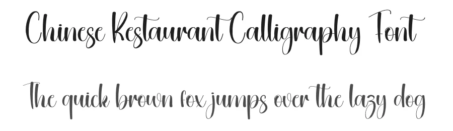 Chinese Restaurant Calligraphy Font by creativeletter — Script Handwritten Font