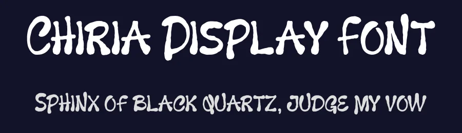 Chiria Display Font by MaikoHatta — Display Font — thumbnail 2