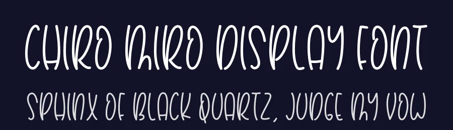 Chiro Miro Display Font by jimtypestudio — Display Font — thumbnail 2