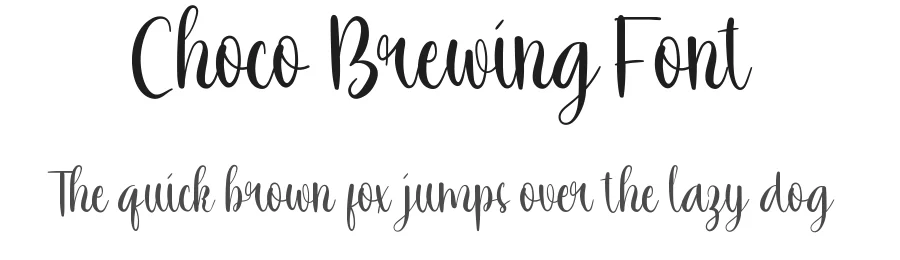 Choco Brewing Font by CalligraphyFonts.net — Script Handwritten Font