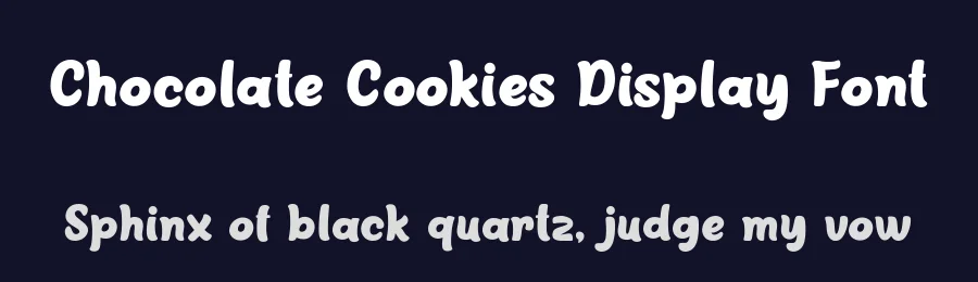 Chocolate Cookies Display Font by deedeetype — Display Font — thumbnail 2