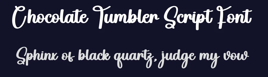 Chocolate Tumbler Script Font by creativeletter — Script Handwritten Font — thumbnail 2