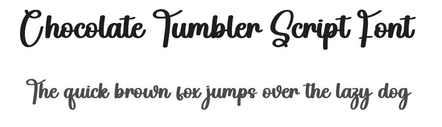 Chocolate Tumbler Script Font by creativeletter — Script Handwritten Font