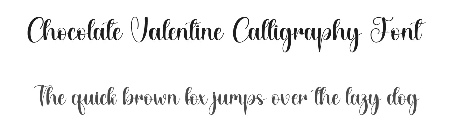 Chocolate Valentine Calligraphy Font by creativeletter — Script Handwritten Font