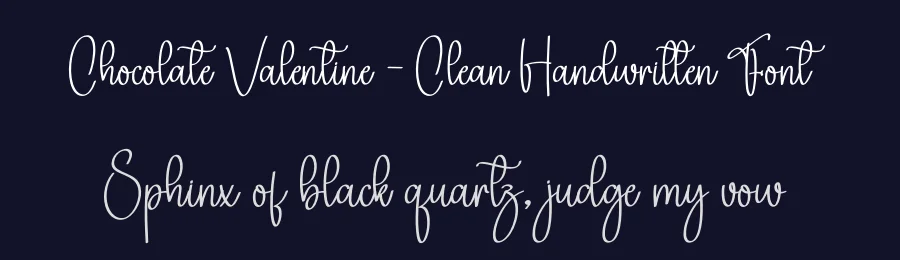 Chocolate Valentine – Clean Handwritten Font by creativeletter — Script Handwritten Font — thumbnail 2