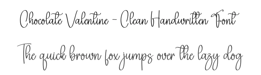Chocolate Valentine – Clean Handwritten Font by creativeletter — Script Handwritten Font