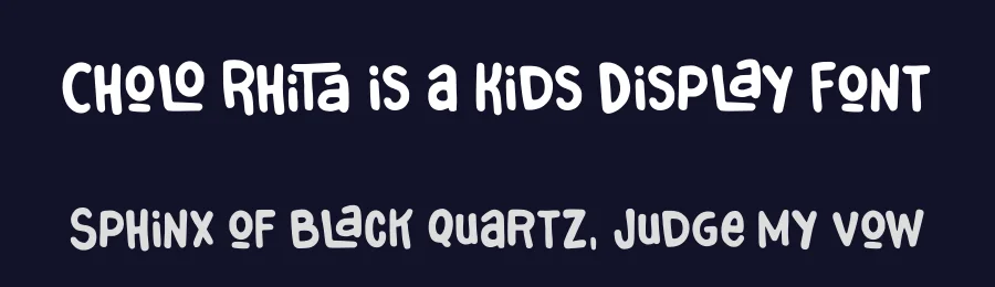 Cholo Rhita is a Kids Display Font by [email protected] — Script Handwritten Font — thumbnail 2