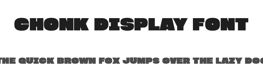 Chonk Display Font by Justin Penner — Display Font