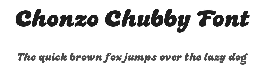 Chonzo Chubby Font by Rillatype — Display Font