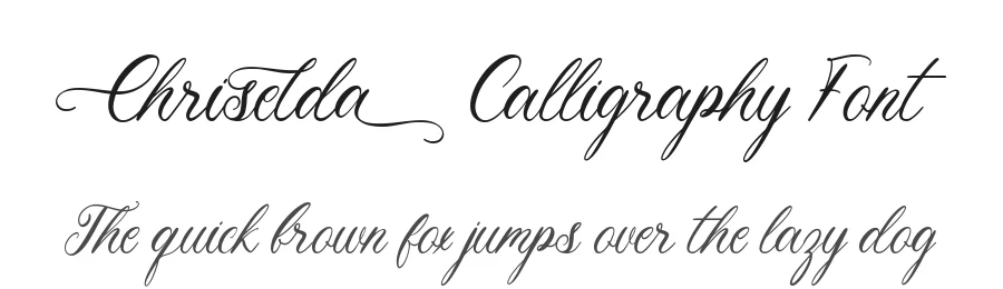 Chriselda Calligraphy Font by fikryal — Script Handwritten Font