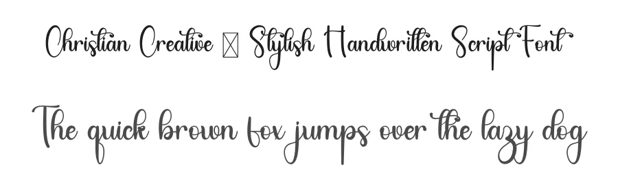 Christian Creative – Stylish Handwritten Script Font by freshtypeink — Script Handwritten Font