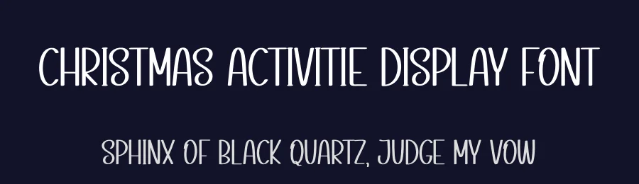 Christmas Activitie Display Font by creativeletter — Display Font — thumbnail 2