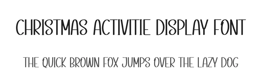 Christmas Activitie Display Font by creativeletter — Display Font