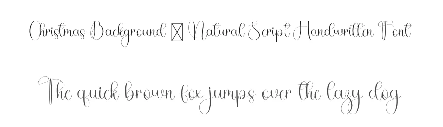 Christmas Background – Natural Script Handwritten Font by freshtypeink — Script Handwritten Font