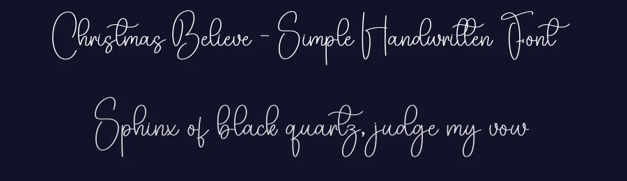 Christmas Believe – Simple Handwritten Font by creativeletter — Script Handwritten Font — thumbnail 2