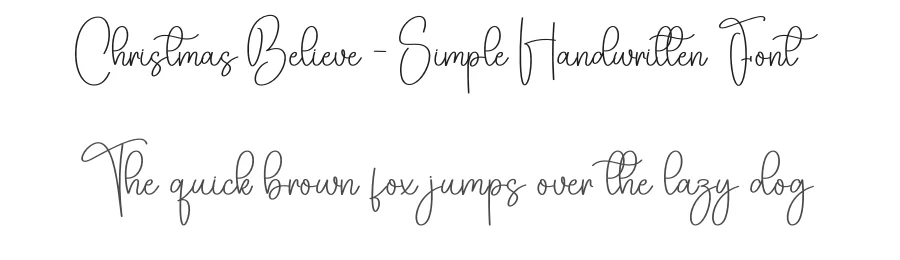 Christmas Believe – Simple Handwritten Font by creativeletter — Script Handwritten Font