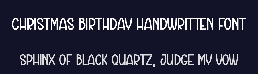 Christmas Birthday Handwritten Font by creativeletter — Display Font — thumbnail 2