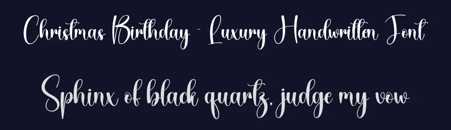 Christmas Birthday – Luxury Handwritten Font by creativeletter — Script Handwritten Font — thumbnail 2
