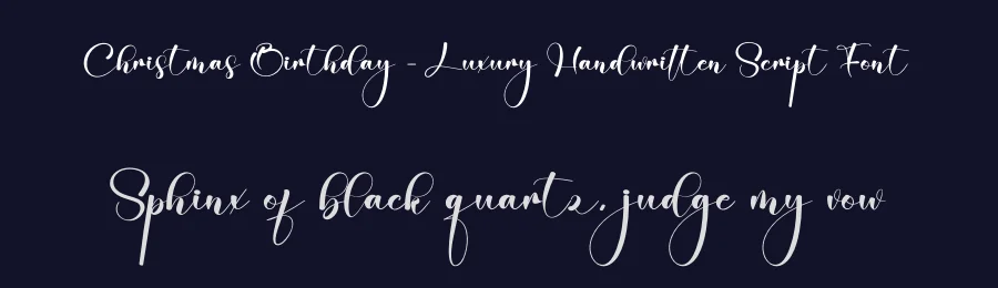 Christmas Birthday – Luxury Handwritten Script Font by creativeletter — Script Handwritten Font — thumbnail 2