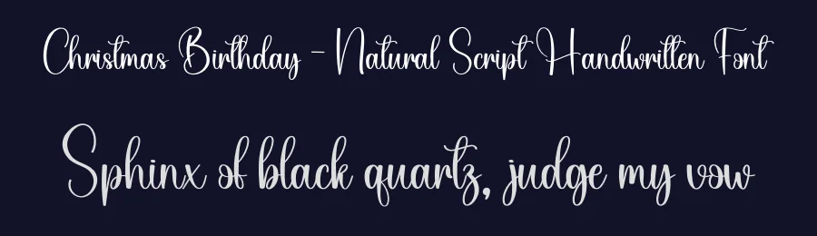 Christmas Birthday – Natural Script Handwritten Font by creativeletter — Script Handwritten Font — thumbnail 2
