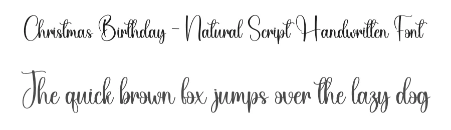 Christmas Birthday – Natural Script Handwritten Font by creativeletter — Script Handwritten Font