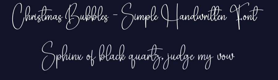 Christmas Bubbles – Simple Handwritten Font by creativeletter — Script Handwritten Font — thumbnail 2