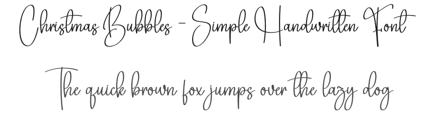 Christmas Bubbles – Simple Handwritten Font by creativeletter — Script Handwritten Font