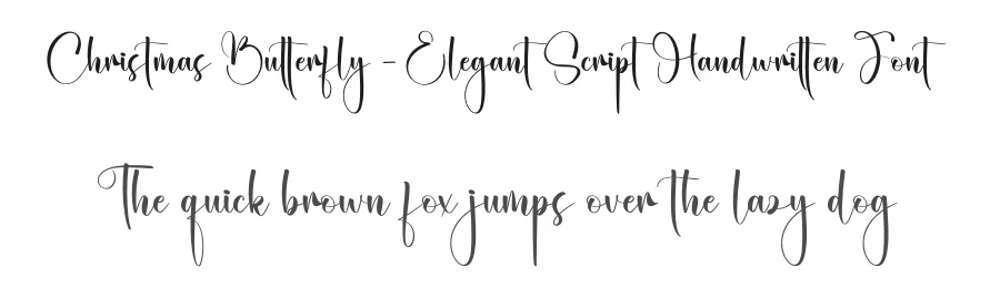Christmas Butterfly – Elegant Script Handwritten Font by creativeletter — Script Handwritten Font