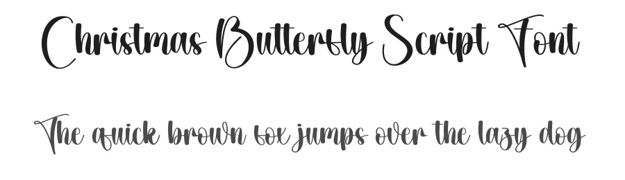 Christmas Butterfly Script Font by creativeletter — Script Handwritten Font