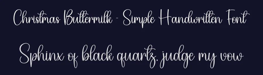 Christmas Buttermilk – Simple Handwritten Font by creativeletter — Script Handwritten Font — thumbnail 2