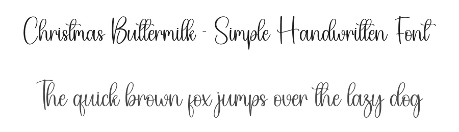 Christmas Buttermilk – Simple Handwritten Font by creativeletter — Script Handwritten Font
