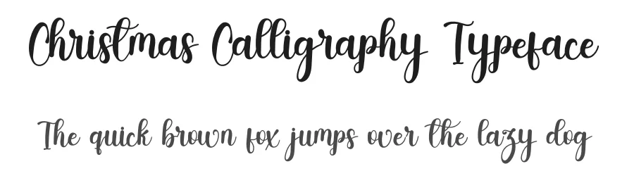 Christmas Calligraphy Typeface by freshtypeink — Script Handwritten Font