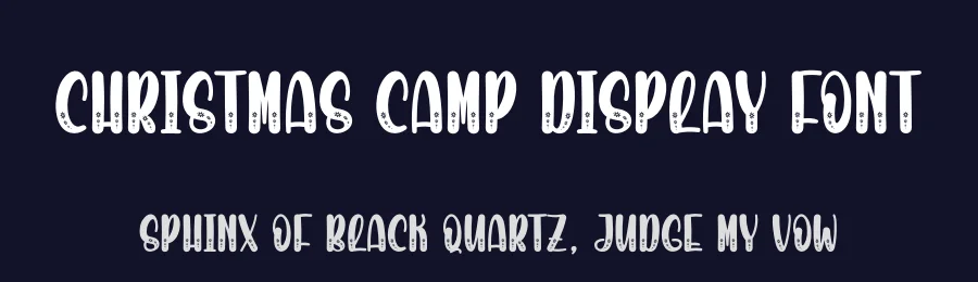Christmas Camp Display Font by creativeletter — Display Font — thumbnail 2