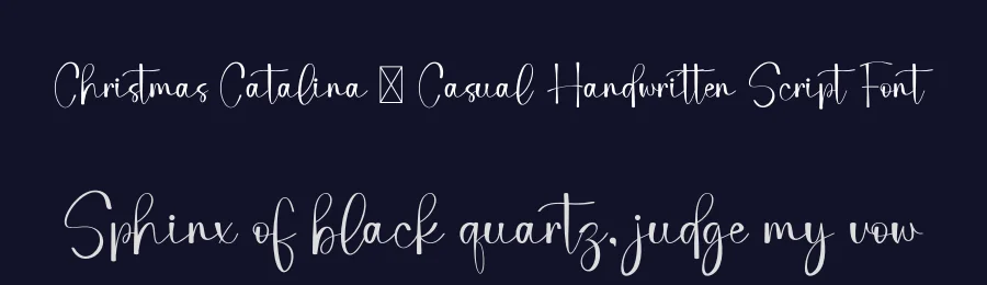 Christmas Catalina – Casual Handwritten Script Font by freshtypeink — Script Handwritten Font — thumbnail 2