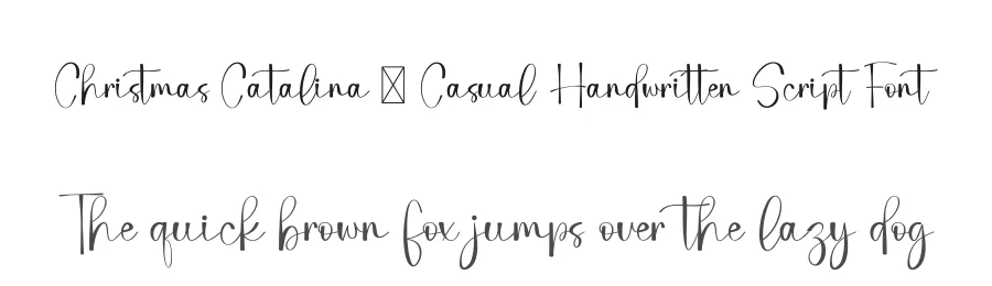 Christmas Catalina – Casual Handwritten Script Font by freshtypeink — Script Handwritten Font
