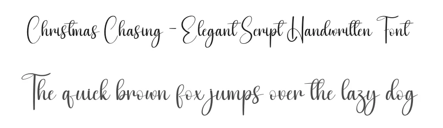 Christmas Chasing – Elegant Script Handwritten Font by creativeletter — Script Handwritten Font