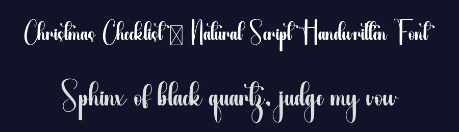 Christmas Checklist – Natural Script Handwritten Font by freshtypeink — Script Handwritten Font — thumbnail 2
