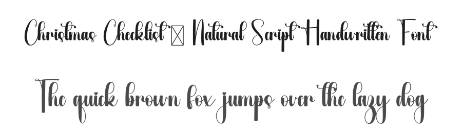 Christmas Checklist – Natural Script Handwritten Font by freshtypeink — Script Handwritten Font