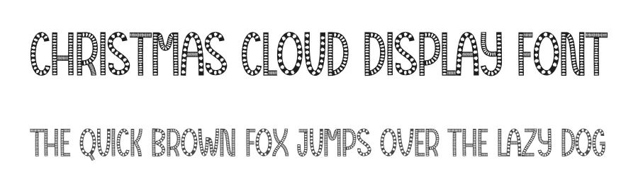 Christmas Cloud Display Font by creativeletter — Display Font